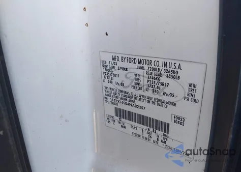 2004 Ford F-150 Fx4/Lariat/Xl/Xlt из США, поврежденный, VIN 1FTPX14504NA82357